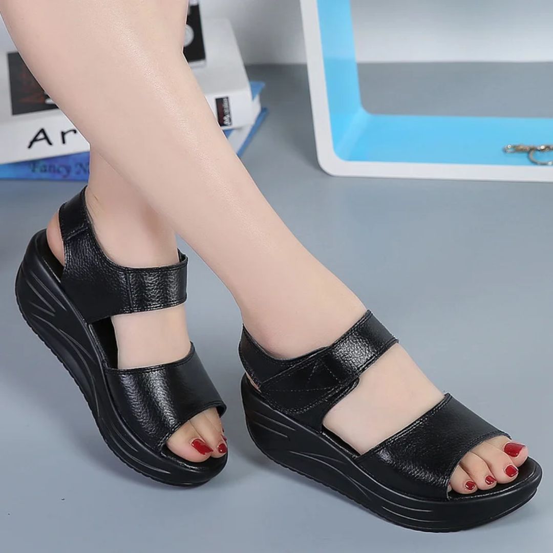 Solara - Platform Rocker Sole Sandals